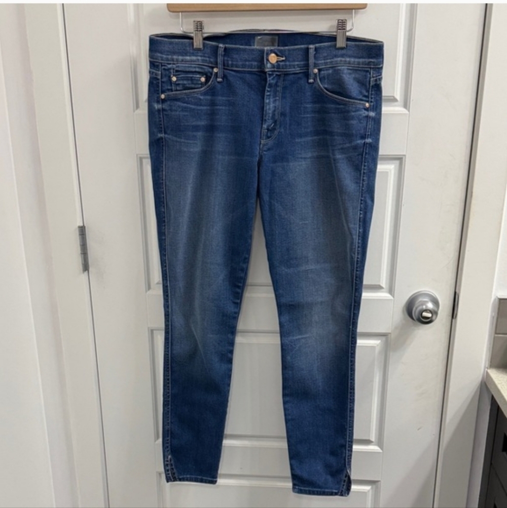 MOTHER Dark Blue Skinny Jeans